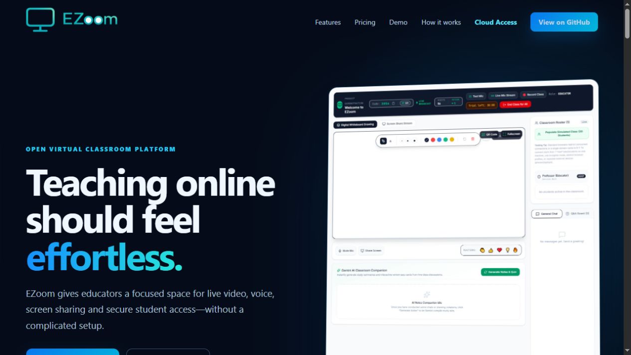EZoom product interface